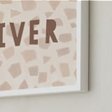 "Safari Friends 2" - Personalized Art Print in Brown by Teju Reval - Frame Close-up