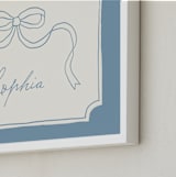 "Simple and Sweet" - Personalized Art Print in Denim by Kelly Watkins - Frame Close-up