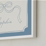 "Simple and Sweet" - Personalized Art Print in Denim by Kelly Watkins - Frame Close-up
