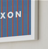 "Classic Prep" - Personalized Art Print in Blue by AK Graphics - Frame Close-up