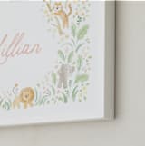 "Petite Jungle Frame" - Personalized Art Print in Soft Pink by Jennifer Wick - Frame Close-up