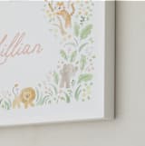 "Petite Jungle Frame" - Personalized Art Print in Soft Pink by Jennifer Wick - Frame Close-up