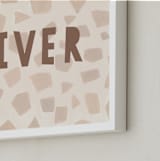 "Safari Friends 2" - Personalized Art Print in Brown by Teju Reval - Frame Close-up