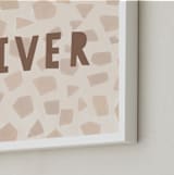 "Safari Friends 2" - Personalized Art Print in Brown by Teju Reval - Frame Close-up