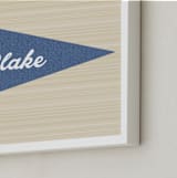 "Little Slugger Series 2" - Personalized Art Print in Denim by Pinky Diamond Studio - Frame Close-up