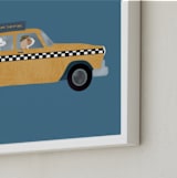 "New York" - Personalized Art Print in Taxi by Jenna Holcomb - Frame Close-up
