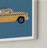 "New York" - Personalized Art Print in Taxi by Jenna Holcomb - Frame Close-up