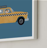 "New York" - Personalized Art Print in Taxi by Jenna Holcomb - Frame Close-up