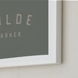 "Name Flag" - Personalized Art Print in Army Green by taylorVdesign - Frame Close-up
