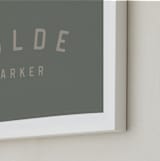 "Name Flag" - Personalized Art Print in Army Green by taylorVdesign - Frame Close-up