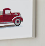 "Vintage fire apparatus" - Art Print in Vintage Red by Rebecca Marchese - Frame Close-up