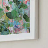 "Secret Garden" - Art Print in Leafy Green by Sonal Nathwani - Frame Close-up