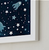 "Through space and time" - Art Print in Prussian blue by raven erebus - Frame Close-up