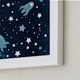 "Through space and time" - Art Print in Prussian blue by raven erebus - Frame Close-up