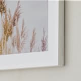 "Tall Grass" - Art Print in brown, tan, soft pink, by Alexis Arnold - Frame Close-up