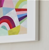 "Geometric Play" - Art Print in Bright Red by melanie mikecz - Frame Close-up