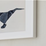 "Paper Animals: TRex" - Art Print in Moody blue by Maja Cunningham - Frame Close-up