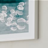 "Bubbles out of the Blue" - Art Print in Pale Aqua Blue by Mary Ann Glynn-Tusa - Frame Close-up