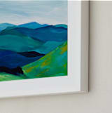 "Enchanted Vista" - Art Print in White by Jenny Partrite - Frame Close-up