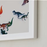 "dinosaurs" - Art Print in white by Morgan Kendall - Frame Close-up