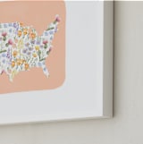 "She's a Wildflower" - Art Print in Apricot by Sara Berrenson - Frame Close-up