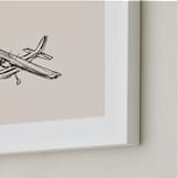 "Take Flight Loose Sketch 1" - Art Print in Beige by Katie Mulder - Frame Close-up