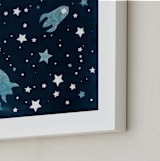 "Through space and time" - Art Print in Prussian blue by raven erebus - Frame Close-up