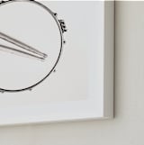 "Drummer" - Art Print in black and white by Marker Girl - Frame Close-up