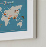 "Seven Wonders" - Art Print in Sea by Shari Margolin - Frame Close-up