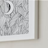 "Peek A Boo" - Art Print in Black & White by Helen H Wu - Frame Close-up