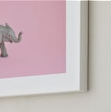 "Toy Elephant" - Art Print in Pretty Pink by Kinga Subject - Frame Close-up