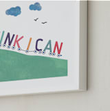 "You can." - Art Print in grass green by R studio - Frame Close-up