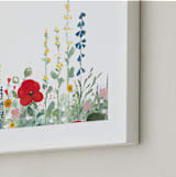 "English Garden" - Art Print in White by Anna Stout-Tuckwiller - Frame Close-up