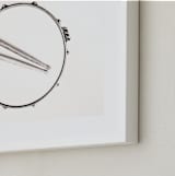 "Drummer" - Art Print in black and white by Marker Girl - Frame Close-up