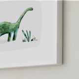 "brave brontosaurus" - Art Print in Leaf by Kayla King - Frame Close-up