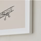 "Take Flight Loose Sketch 3" - Art Print in Beige by Katie Mulder - Frame Close-up