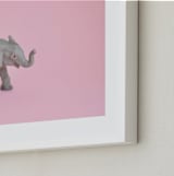 "Toy Elephant" - Art Print in Pretty Pink by Kinga Subject - Frame Close-up