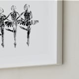 "Les Cygnets" - Art Print in black by Leanne Friedberg - Frame Close-up