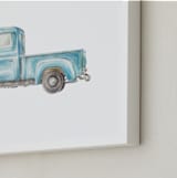 "Vintage Turquoise Pickup Truck" - Art Print in Antique turquoise by Lauren Rogoff - Frame Close-up