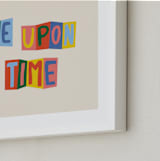 "Once Upon a Time" - Art Print in Azure Blue by Inkblot Design - Frame Close-up