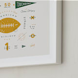 "American Football Vocab" - Art Print in Hunter by Dana Beckwith - Frame Close-up