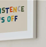 "Persistence Pays Off" - Art Print in Camp Teal by Keen Peachy - Frame Close-up