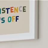 "Persistence Pays Off" - Art Print in Camp Teal by Keen Peachy - Frame Close-up