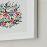 "Porcupine Bloom" - Art Print in Peony Red by Afton Harding - Frame Close-up