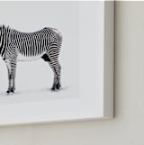 "Counting Stripes" - Art Print in Cream by Lisa Sundin - Frame Close-up