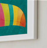 "Here's Looking At You" - Art Print in Toucan Teal by Noonday Design - Frame Close-up