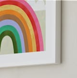 "Rainbow & Clouds" - Art Print in Ruby Red by melanie mikecz - Frame Close-up