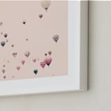 "Love is All Around" - Art Print in pale pink by Caroline Mint - Frame Close-up