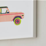 "Cruising Nantucket" - Art Print in Pale Pink by Kelsey Livingston - Frame Close-up