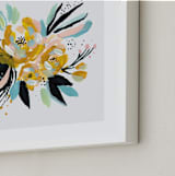 "Wildling" - Art Print in Daffodil Yellow by Kayla King - Frame Close-up